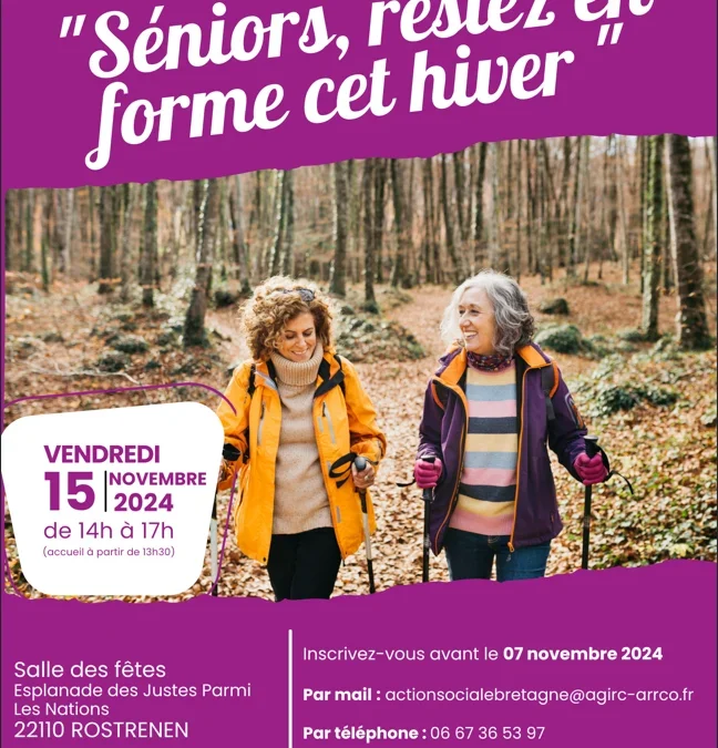 Séniors – CONFÉRENCE ET SÉANCES DÉCOUVERTES D’ACTIVITÉ PHYSIQUE ADAPTÉE